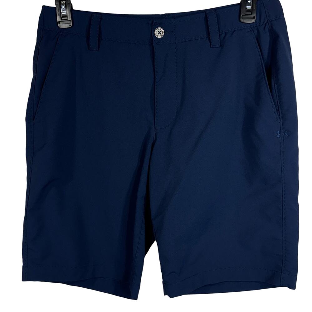 Under Armour Mens SZ 34 Match Play Golf Shorts Quick-Dry Wicking Pockets Blue